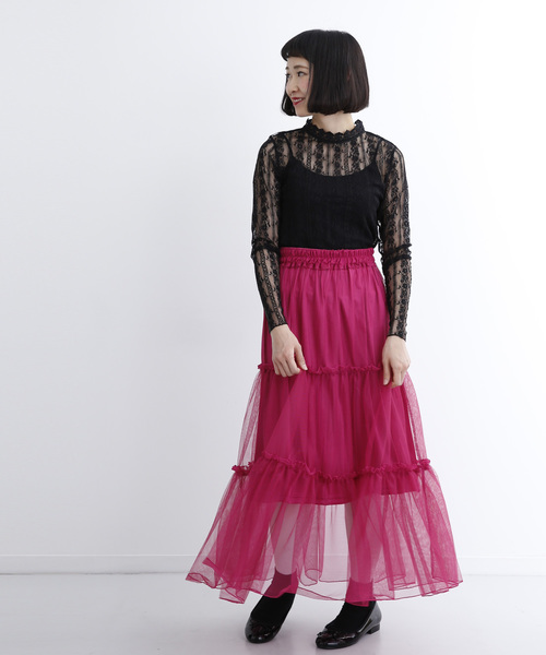 MERLOT（メルロー）の「シースルー総レースブラウス1195（シャツ/ブラウス・レディース・ブラック/ホワイト・FREE）」の18枚目の写真