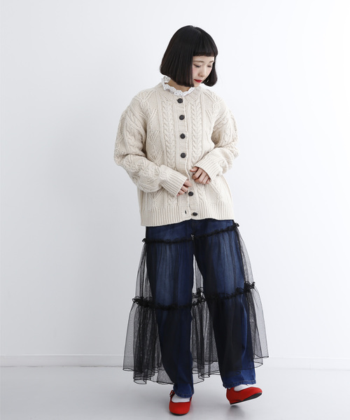 MERLOT（メルロー）の「シースルー総レースブラウス1195（シャツ/ブラウス・レディース・ブラック/ホワイト・FREE）」の15枚目の写真