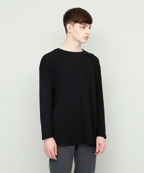 EMMA CLOTHES(エマクローズ)の「コットンワッフルビッグシルエットカットソー(Tシャツ/カットソー・メンズ・ネイビー/ブラック/ブラウン系その他/アイボリー/グレー/ベージュ/チャコール/カーキ・FREE)」の12枚目の写真