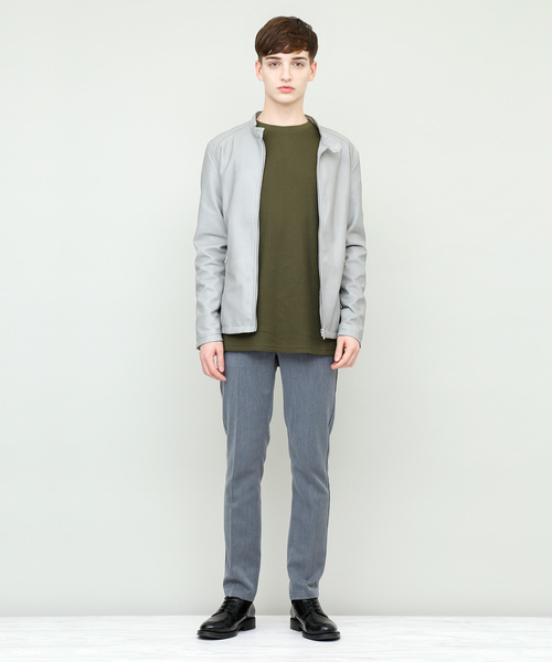 EMMA CLOTHES(エマクローズ)の「コットンワッフルビッグシルエットカットソー(Tシャツ/カットソー・メンズ・ネイビー/ブラック/ブラウン系その他/アイボリー/グレー/ベージュ/チャコール/カーキ・FREE)」の22枚目の写真