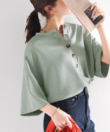 Java | 《JaVaジャバ コラボ》大人の艶感。2wayダンボールニットヘンリートップス(Tシャツ/カットソー)