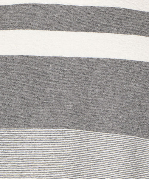 SHIPS(シップス)の「SU: 梨地 ボーダーカットソー(Tシャツ/カットソー・メンズ・オリーブ/ネイビー/グレー/ブラック/オレンジ・SMALL/MEDIUM/LARGE/X-LARGE)」の21枚目の写真
