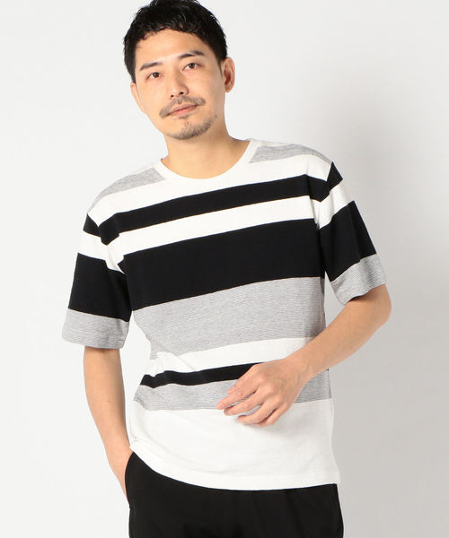 SHIPS(シップス)の「SU: 梨地 ボーダーカットソー(Tシャツ/カットソー・メンズ・オリーブ/ネイビー/グレー/ブラック/オレンジ・SMALL/MEDIUM/LARGE/X-LARGE)」の22枚目の写真