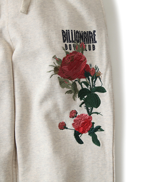 BILLIONAIRE BOYS CLUB(ビリオネア・ボーイズ・クラブ)の「BILLIONAIRE BOYS CLUB EMBROIDERED FLORAL SWEATPANTS 18SPRING(その他パンツ・メンズ・ブラック/オフホワイト・MEDIUM/SMALL/LARGE)」の4枚目の写真
