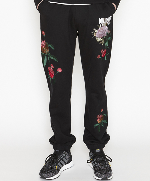 BILLIONAIRE BOYS CLUB(ビリオネア・ボーイズ・クラブ)の「BILLIONAIRE BOYS CLUB EMBROIDERED FLORAL SWEATPANTS 18SPRING(その他パンツ・メンズ・ブラック/オフホワイト・MEDIUM/SMALL/LARGE)」の8枚目の写真