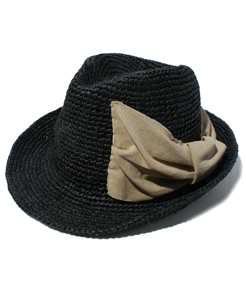 CONTROL FREAK / CTFK(コントロールフリーク)の「【control freak】コーデュロイリボンハット(ハット・レディース・ブラック/ベージュ/ネイビー・FREE)」の1枚目の写真