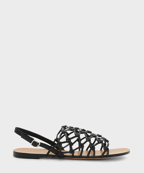 CHARLES & KEITH(チャールズ & キース)の「キトンウィーブサンダル / KNOTTED WEAVE SANDALS(サンダル・レディース・ホワイト/ブラック・23.5cm/25cm/24.5cm/23cm)」の2枚目の写真