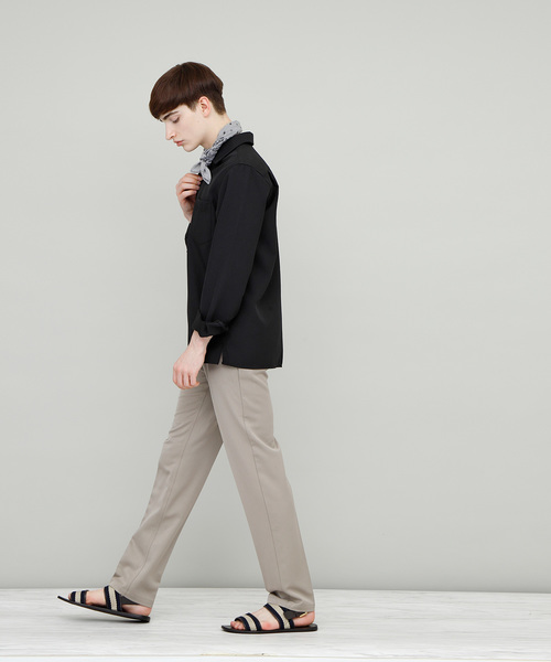 EMMA CLOTHES（エマクローズ）の「ワイドシルエット長袖オープンカラーシャツ（シャツ/ブラウス・メンズ・ライトグレー/ブラック/ネイビー/ライトベージュ・M/L）」の5枚目の写真