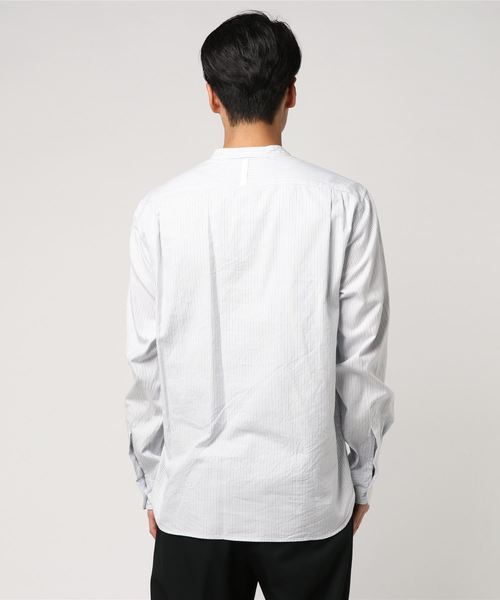 シャツ　MHL COTTON LINEN STRIPE JERSEY | MHL.（エムエイチエル） ｜【公式