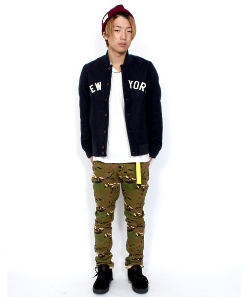 WEGO（ウィゴー）の「WEGO/NEWYORKメルトンスタジャン（スタジャン・メンズ・グレー/ネイビー/ロイヤルブルー・MEDIUM/LARGE）」の14枚目の写真