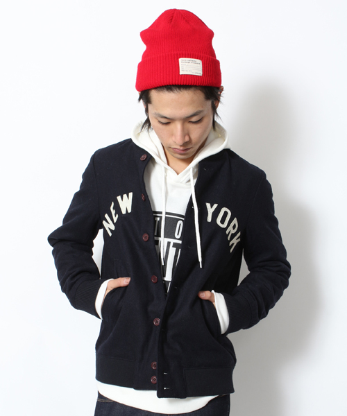 WEGO（ウィゴー）の「WEGO/NEWYORKメルトンスタジャン（スタジャン・メンズ・グレー/ネイビー/ロイヤルブルー・MEDIUM/LARGE）」の19枚目の写真