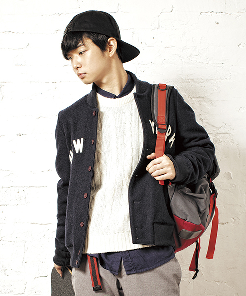 WEGO（ウィゴー）の「WEGO/NEWYORKメルトンスタジャン（スタジャン・メンズ・グレー/ネイビー/ロイヤルブルー・MEDIUM/LARGE）」の21枚目の写真