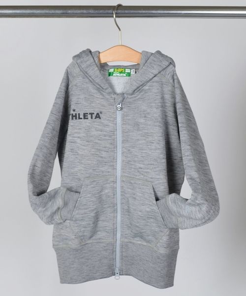 ATHLETA(アスレタ)の「ATHLETA:ジップ フード パーカー【SHIPS別注】(100~130cm)(パーカー・キッズ・ブラック/グレー・100/110/120/130)」の2枚目の写真