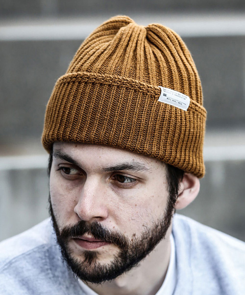 MR.OLIVE(ミスターオリーブ)の「RACAL×MR.OLIVE COLLABORATION / W/A RIB KNIT CAP(ニットキャップ/ビーニー・メンズ・チャコールグレー/ブラック/ダークブラウン/ブラウン・FREE)」の4枚目の写真