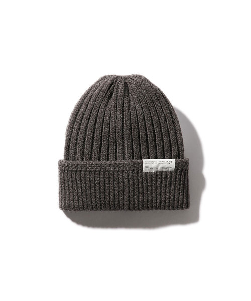 MR.OLIVE(ミスターオリーブ)の「RACAL×MR.OLIVE COLLABORATION / W/A RIB KNIT CAP(ニットキャップ/ビーニー・メンズ・チャコールグレー/ブラック/ダークブラウン/ブラウン・FREE)」の6枚目の写真