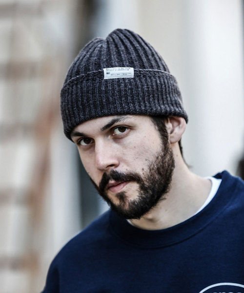 MR.OLIVE(ミスターオリーブ)の「RACAL×MR.OLIVE COLLABORATION / W/A RIB KNIT CAP(ニットキャップ/ビーニー・メンズ・チャコールグレー/ブラック/ダークブラウン/ブラウン・FREE)」の12枚目の写真