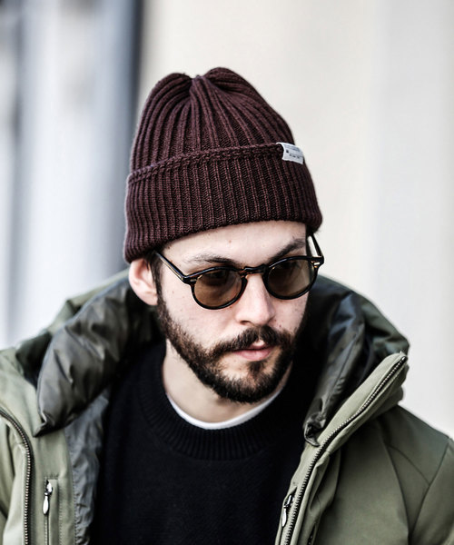 MR.OLIVE(ミスターオリーブ)の「RACAL×MR.OLIVE COLLABORATION / W/A RIB KNIT CAP(ニットキャップ/ビーニー・メンズ・チャコールグレー/ブラック/ダークブラウン/ブラウン・FREE)」の13枚目の写真