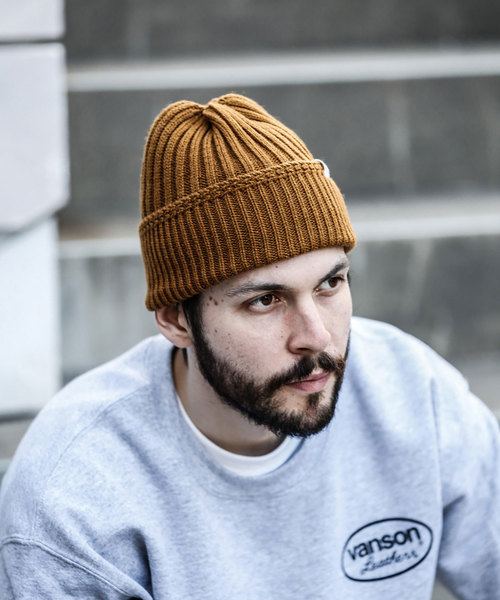 MR.OLIVE(ミスターオリーブ)の「RACAL×MR.OLIVE COLLABORATION / W/A RIB KNIT CAP(ニットキャップ/ビーニー・メンズ・チャコールグレー/ブラック/ダークブラウン/ブラウン・FREE)」の14枚目の写真