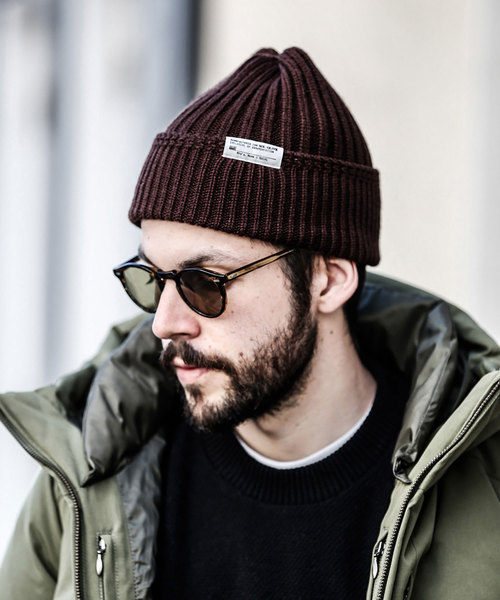 MR.OLIVE(ミスターオリーブ)の「RACAL×MR.OLIVE COLLABORATION / W/A RIB KNIT CAP(ニットキャップ/ビーニー・メンズ・チャコールグレー/ブラック/ダークブラウン/ブラウン・FREE)」の17枚目の写真