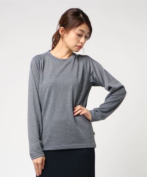 AIGLE(エーグル)の「プリマロフトロングスリーブTシャツ(Tシャツ/カットソー・レディース・ヘザーグレー/クリアレッド・MEDIUM/LARGE)」の5枚目の写真