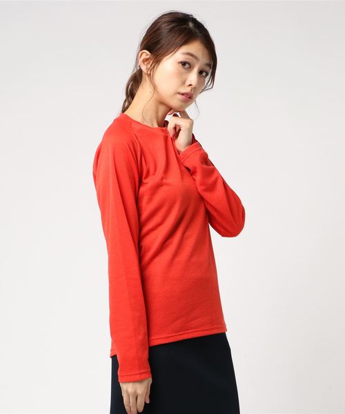 AIGLE(エーグル)の「プリマロフトロングスリーブTシャツ(Tシャツ/カットソー・レディース・ヘザーグレー/クリアレッド・MEDIUM/LARGE)」の6枚目の写真