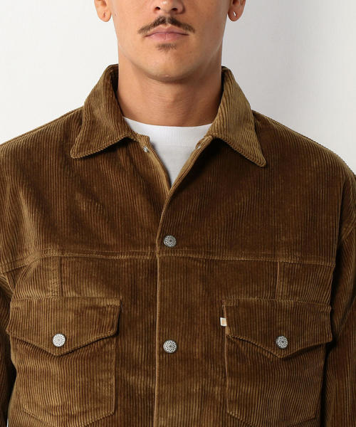 WESTOVERALLS（ウエストオーバーオールズ）の「＜WESTOVERALLS＞CORDUROY TRACKER JACKET/ブルゾン（ブルゾン・メンズ・ブラック/ブラウン・SMALL/F）」の4枚目の写真