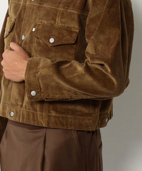 WESTOVERALLS（ウエストオーバーオールズ）の「＜WESTOVERALLS＞CORDUROY TRACKER JACKET/ブルゾン（ブルゾン・メンズ・ブラック/ブラウン・SMALL/F）」の5枚目の写真