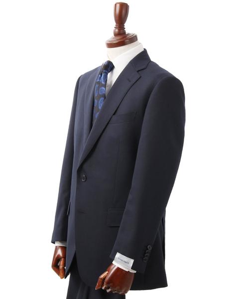THE SUIT COMPANY(ザ・スーツカンパニー)の「【ツーパンツ】クラシック 2つボタンスーツ ピンストライプ(セットアップ・メンズ・ブルー系その他/ブラック×ブルー・A4/A5/AB5/AB6/AB7)」の3枚目の写真