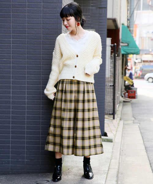 LOWRYS FARM（ローリーズファーム）の「チェックスカーチョ　816533（その他パンツ・レディース・ベージュ/ネイビー/ブラウン/グレー・SMALL/MEDIUM/LARGE/X-LARGE）」の15枚目の写真