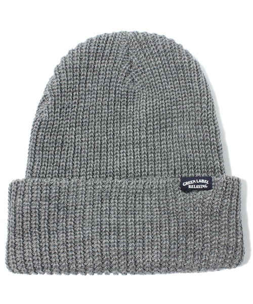 green label relaxing（グリーンレーベルリラクシング）の「GLR カラーニットワッチ ◇（ニットキャップ/ビーニー・キッズ・グレー/レッド/イエロー/ケリー/コバルトブルー/ネイビー・フリー）」の2枚目の写真