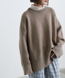 select MOCA | リブスリーブルーズニット/もちもち肌触りオーバーシルエット長袖ニット(ニット/セーター)