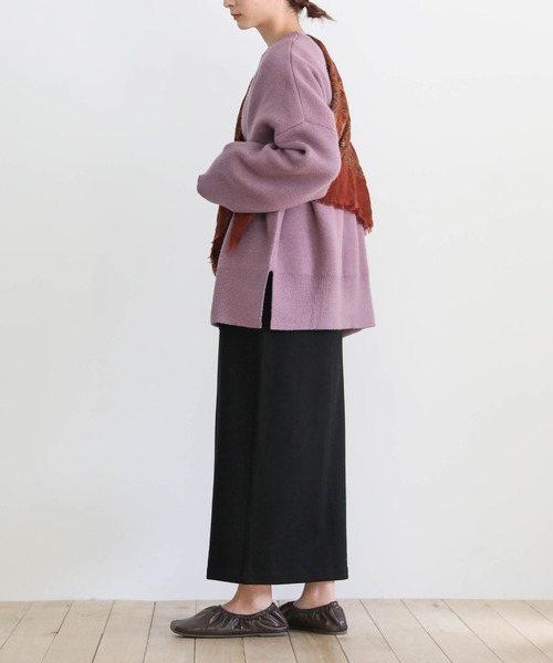 select MOCA（セレクトモカ）の「リブスリーブルーズニット（ニット/セーター・レディース・ベージュ/ブラウン/チャコール/ラベンダー/アイボリー/ライトカーキ・FREE）」の10枚目の写真