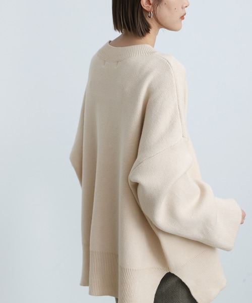 select MOCA（セレクトモカ）の「リブスリーブルーズニット（ニット/セーター・レディース・ベージュ/ブラウン/チャコール/ラベンダー/アイボリー/ライトカーキ・FREE）」の20枚目の写真