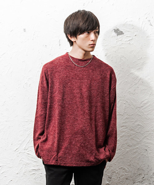MinoriTY（マイノリティ）の「オーバーサイズクルーネックニットソー（ニット/セーター・メンズ・ブラック/ベージュ/ネイビー/カーキ/グリーン/杢グレー/ワイン・M/L）」の7枚目の写真