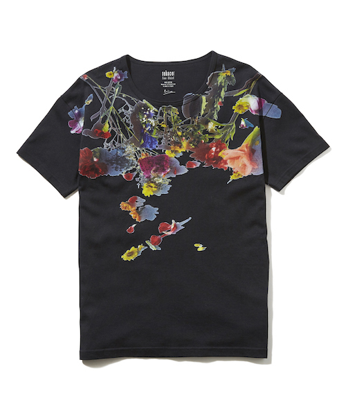 rehacer(レアセル)の「rehacer : Flower Garden Made in Japan / フラワー ガーデン Tシャツ メイドインジャパン(Tシャツ/カットソー・メンズ・ホワイト/ブラック/グレー/イエロー・SMALL/MEDIUM/LARGE/X-LARGE/XX-LARGE/X-SMALL)」の2枚目の写真