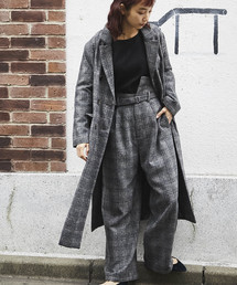 and R | サイドスリットロングコート(チェスターコート)