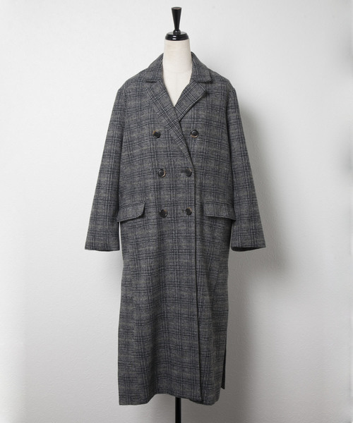 and R（アンドアール）の「サイドスリットロングコート（チェスターコート・レディース・ベージュ/ブラウン/ブラック・FREE）」の20枚目の写真