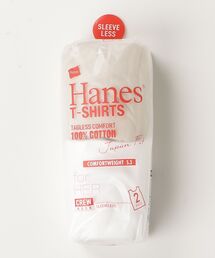 HANES（ヘインズ）の「【Hanes/ヘインズ】レディース ジャパンフィットフォーハー【2枚組】スリーブレスTシャツ 5.3oz（Tシャツ/カットソー）」