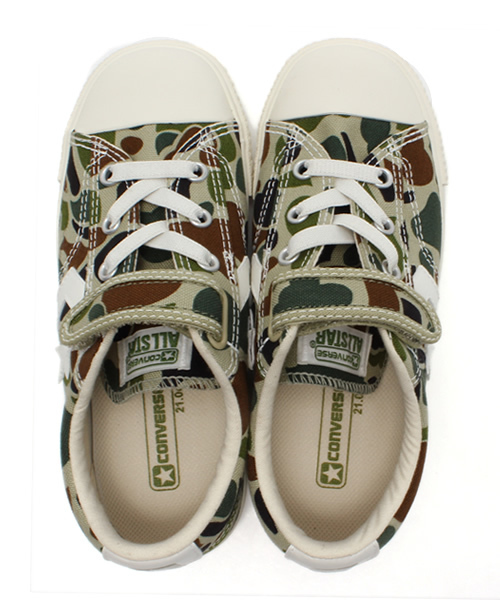 CONVERSE（コンバース）の「KID'S CANVAS CHEVRONSTAR V-1 OX/キッズ キャンバス シェブロンスター V-1 OX（スニーカー・キッズ・オリーブ/ブラック・19cm/20cm/21cm/16cm/17cm/18cm/15cm/22cm）」の9枚目の写真