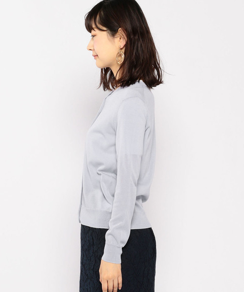 A/C DESIGN BY ALPHA CUBIC(エーシーデザインバイアルファキュービック)の「春夏カラークルーネックカーディガン(カーディガン/ボレロ・レディース・ラベンダー/ネイビー/グリーン/ピンク・M size/L size)」の16枚目の写真