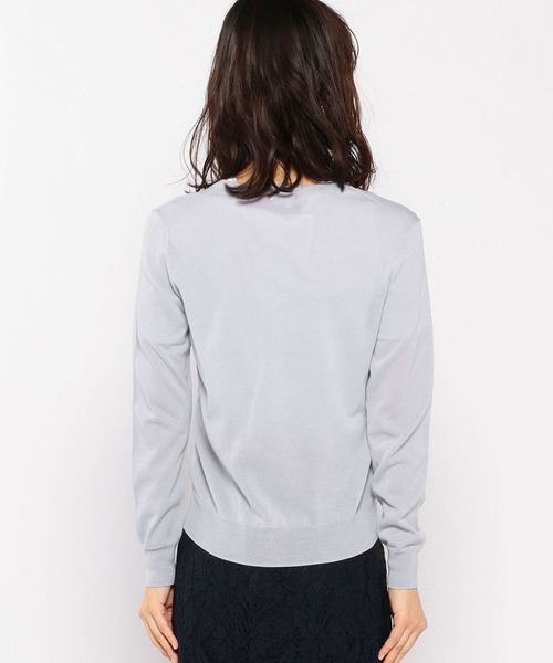 A/C DESIGN BY ALPHA CUBIC(エーシーデザインバイアルファキュービック)の「春夏カラークルーネックカーディガン(カーディガン/ボレロ・レディース・ラベンダー/ネイビー/グリーン/ピンク・M size/L size)」の17枚目の写真