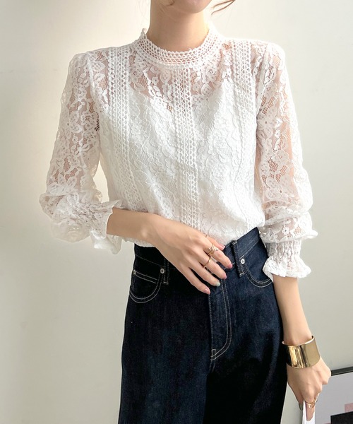Futier land（フューティアランド）の「総レースレディトップス（Tシャツ/カットソー・レディース・ホワイト/ブラック/ベージュ/ピンク/ホワイト系その他/ブラック系その他/ベージュ系その他/ピンク系その他・MEDIUM/LARGE）」の17枚目の写真