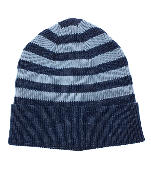 BEAMS(ビームス)の「BEAMS / インディゴ ボーダー ワッチキャップ(ニットキャップ/ビーニー・メンズ・ブルー/ネイビー・ONE SIZE)」の1枚目の写真