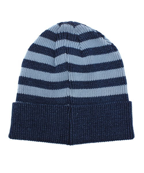 BEAMS(ビームス)の「BEAMS / インディゴ ボーダー ワッチキャップ(ニットキャップ/ビーニー・メンズ・ブルー/ネイビー・ONE SIZE)」の5枚目の写真