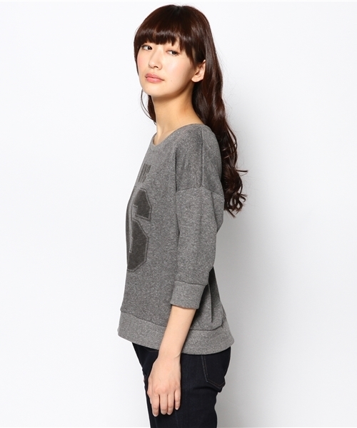 green label relaxing（グリーンレーベルリラクシング）の「NYC 16 スウェット GLR12（スウェット・レディース・ホワイト/ダークグレー・フリー）」の4枚目の写真