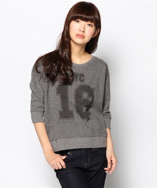 green label relaxing（グリーンレーベルリラクシング）の「NYC 16 スウェット GLR12（スウェット・レディース・ホワイト/ダークグレー・フリー）」の12枚目の写真