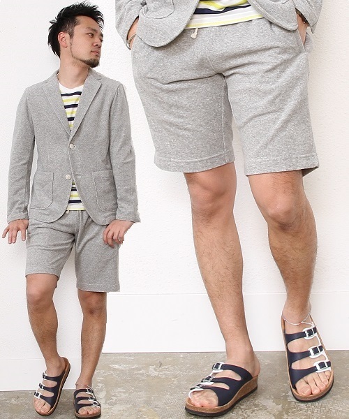 coen(コーエン)の「リラックスパイルショーツ(その他パンツ・メンズ・グレー/ネイビー・LARGE/SMALL/MEDIUM/X-LARGE)」の2枚目の写真