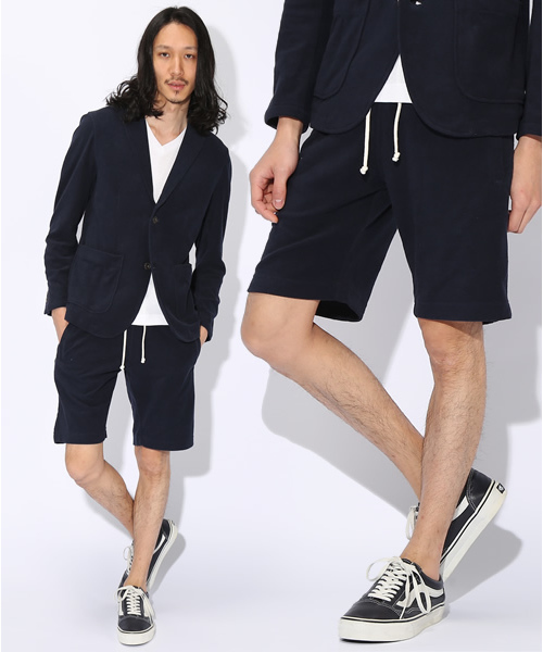 coen(コーエン)の「リラックスパイルショーツ(その他パンツ・メンズ・グレー/ネイビー・LARGE/SMALL/MEDIUM/X-LARGE)」の1枚目の写真