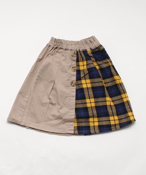 RAGMART（ラグマート）の「チェック切り替えスカート（スカート・キッズ・ネイビー/ベージュ・120cm/130cm/100cm/110cm）」の9枚目の写真