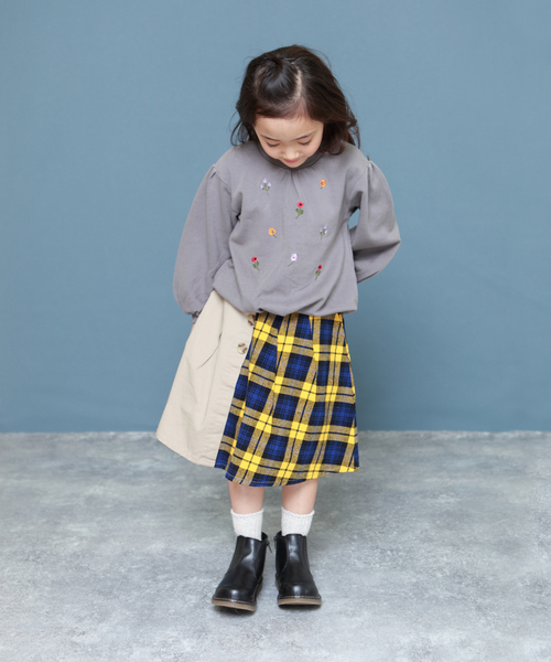 RAGMART（ラグマート）の「チェック切り替えスカート（スカート・キッズ・ネイビー/ベージュ・120cm/130cm/100cm/110cm）」の5枚目の写真